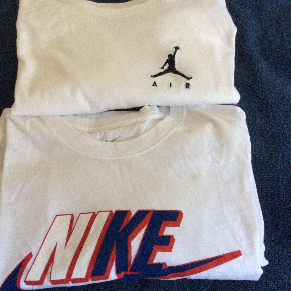 2 White Nike/Jordan T-shirts